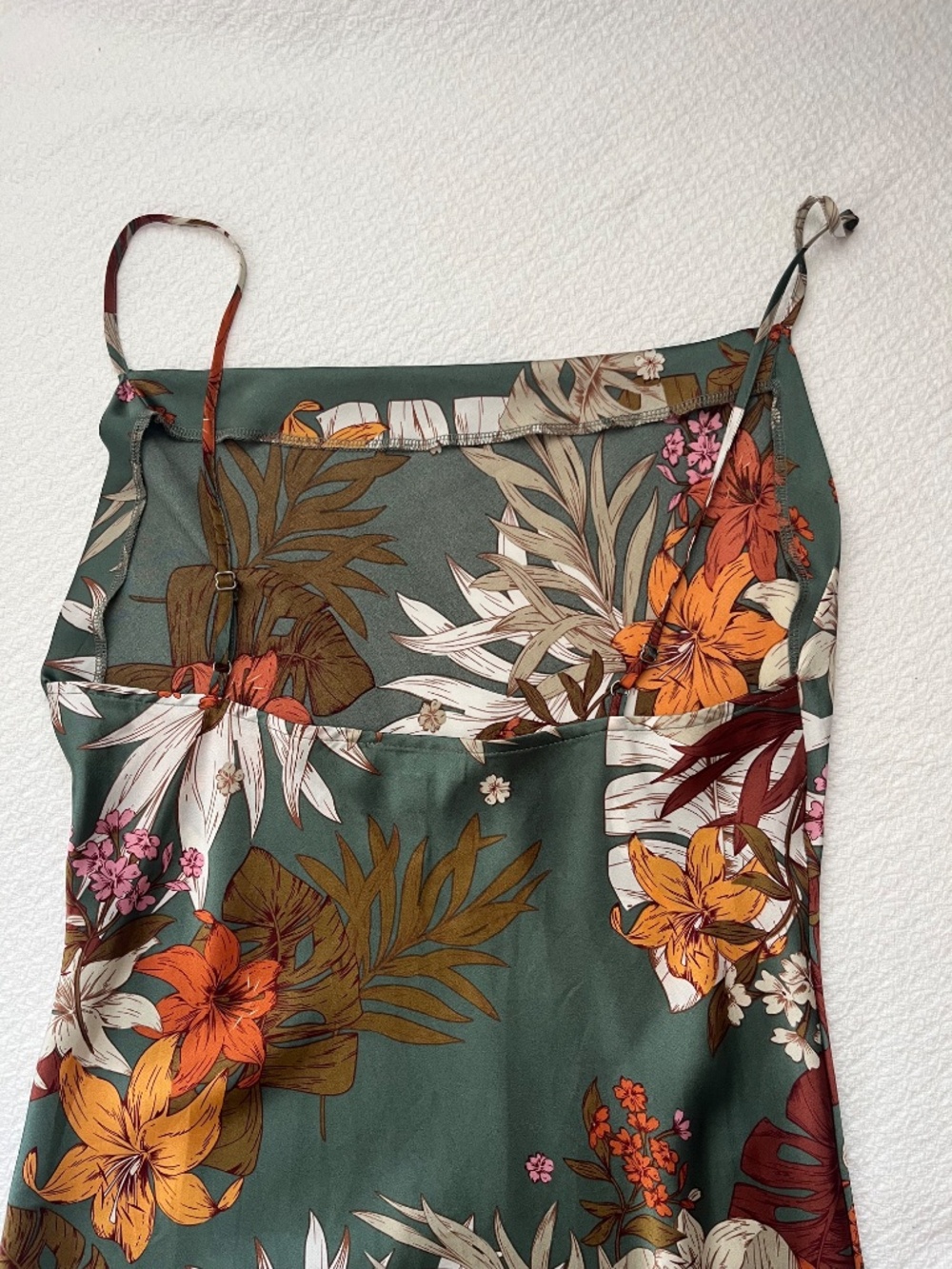 Paper Heart Women's Tropical Floral Dress Size L Slip Maxi Vacation Dress - Picture 7 of 9